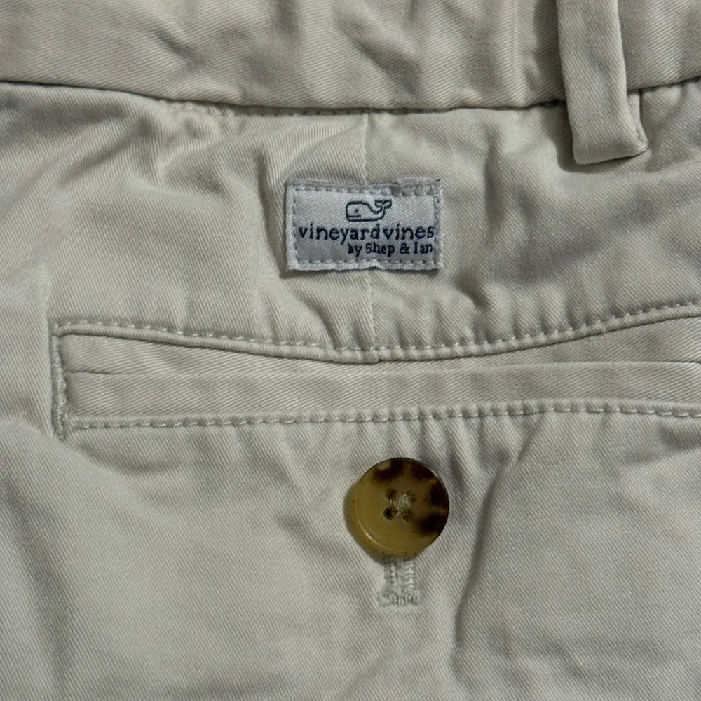 Vineyard Vines Boys Khaki Chino Shorts Size 6 Tan Stretch Cotton